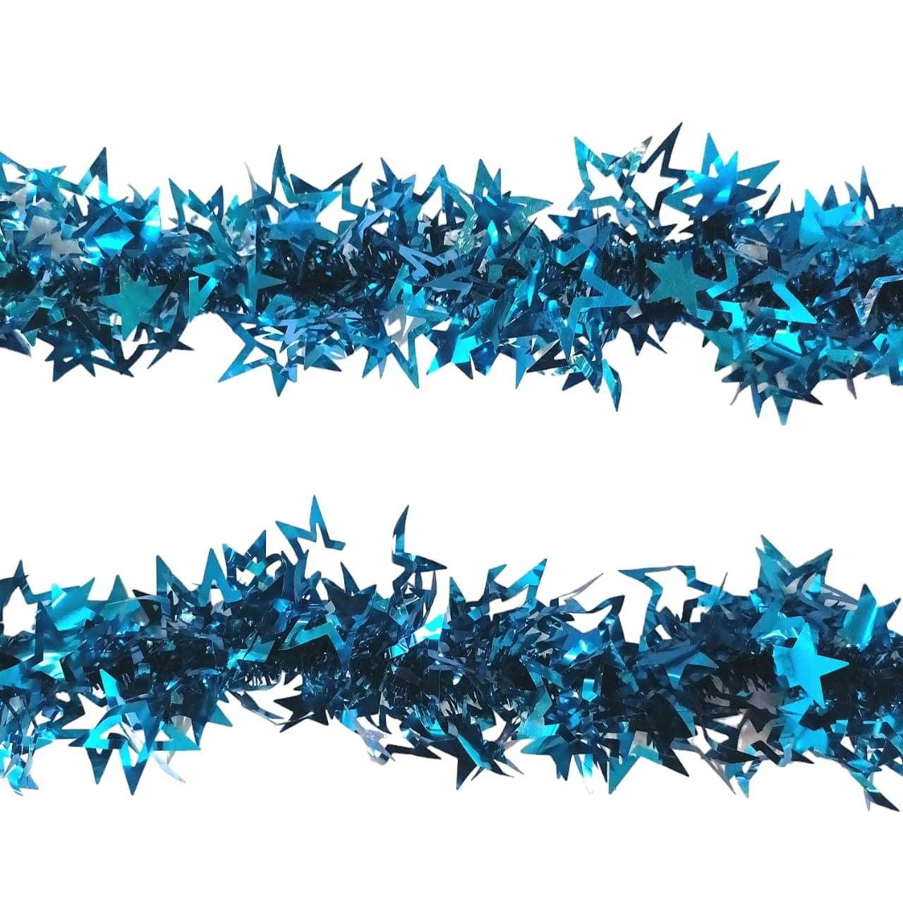 Christmas Garland Tinsel Stars - Sparkling Holiday Decoration for Festive Ambiance (Contain 1 Unit) - Image 4