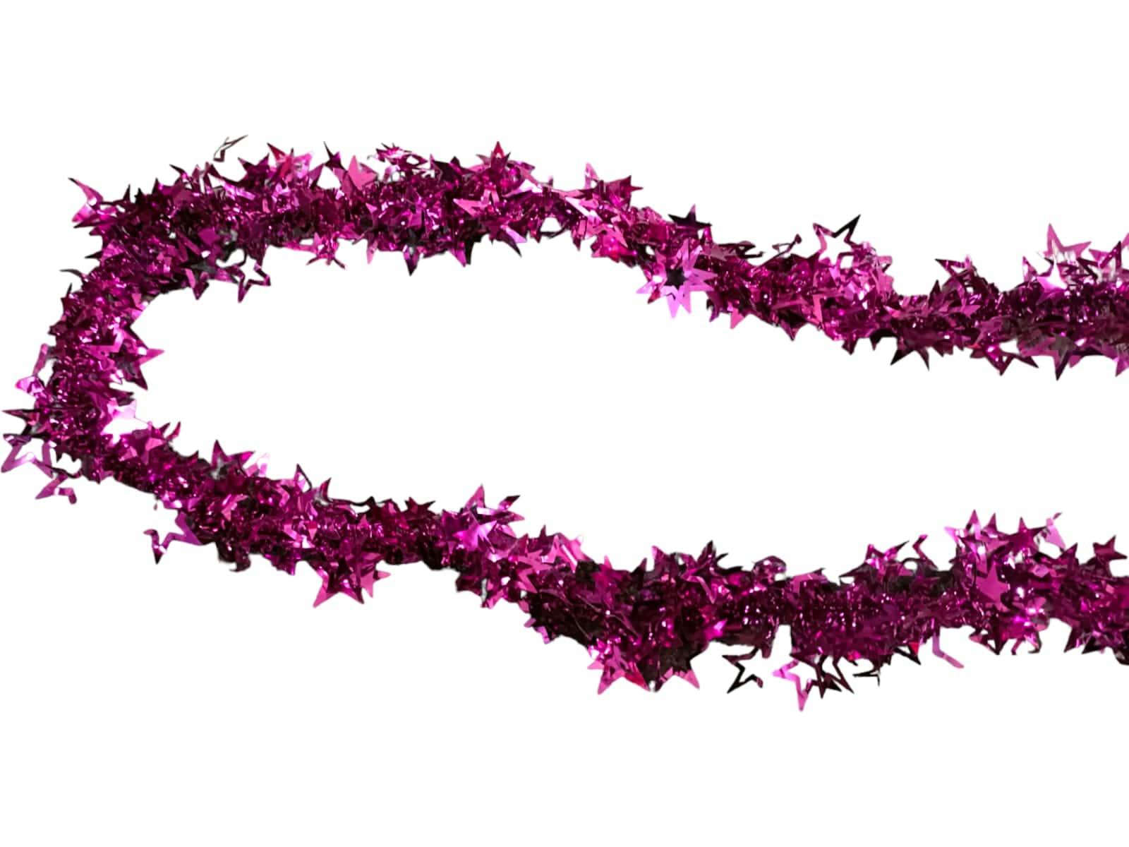Christmas Garland Tinsel Stars - Sparkling Holiday Decoration for Festive Ambiance (Contain 1 Unit) - Image 7
