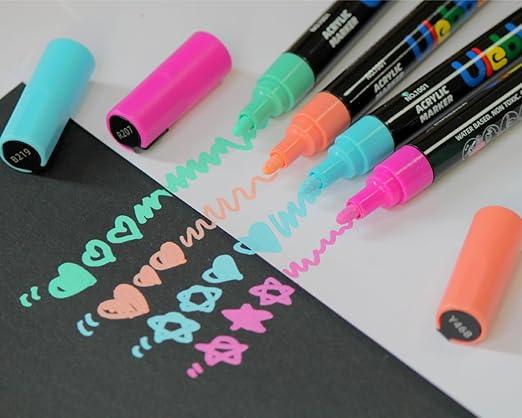Chrome 12 Colour Acrylic Marker Set – Bold & Brilliant Paint Pens for All Surfaces | Waterproof & Versatile - Image 3