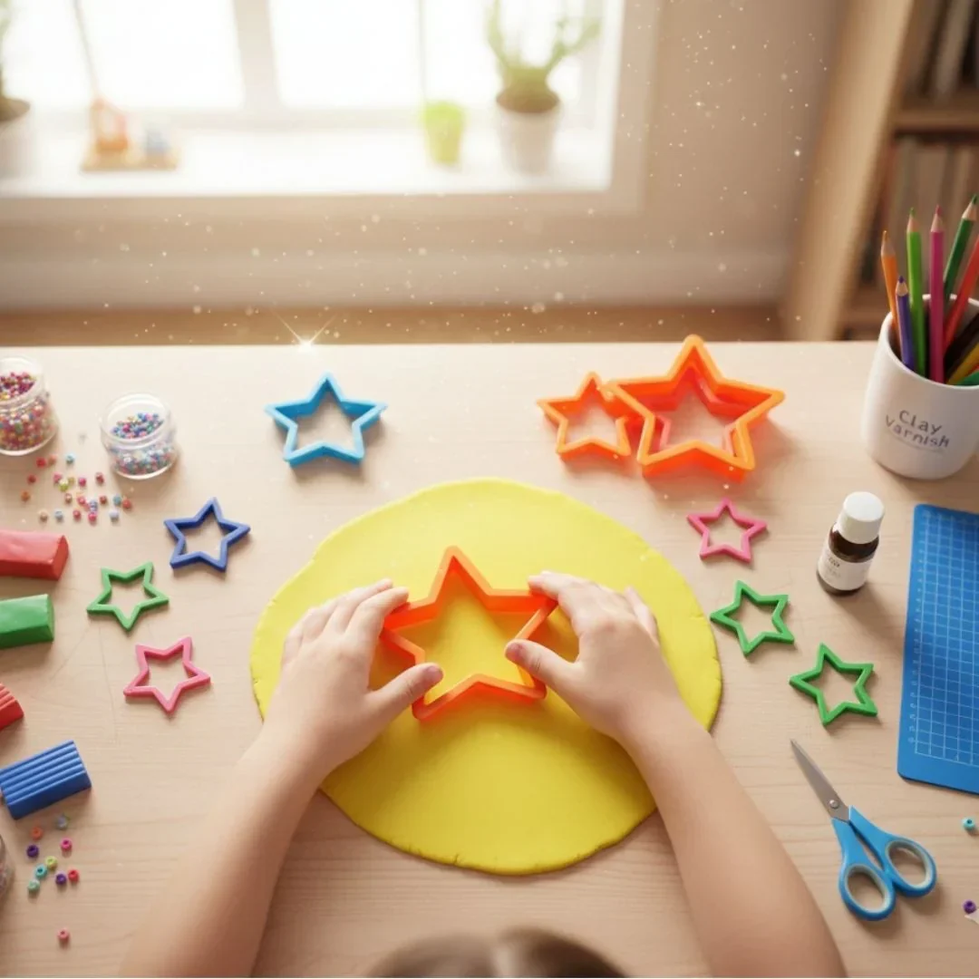 Clay Model Set – Plastic Star Cutters l Pack of 1 contains 5 pcs - Image 3