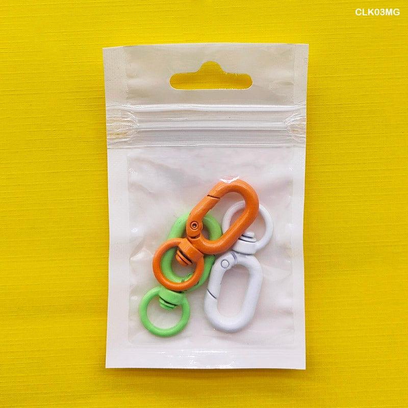 Colorful Capsule Key Chain Hooks 37x15mm - 3 Piece Set