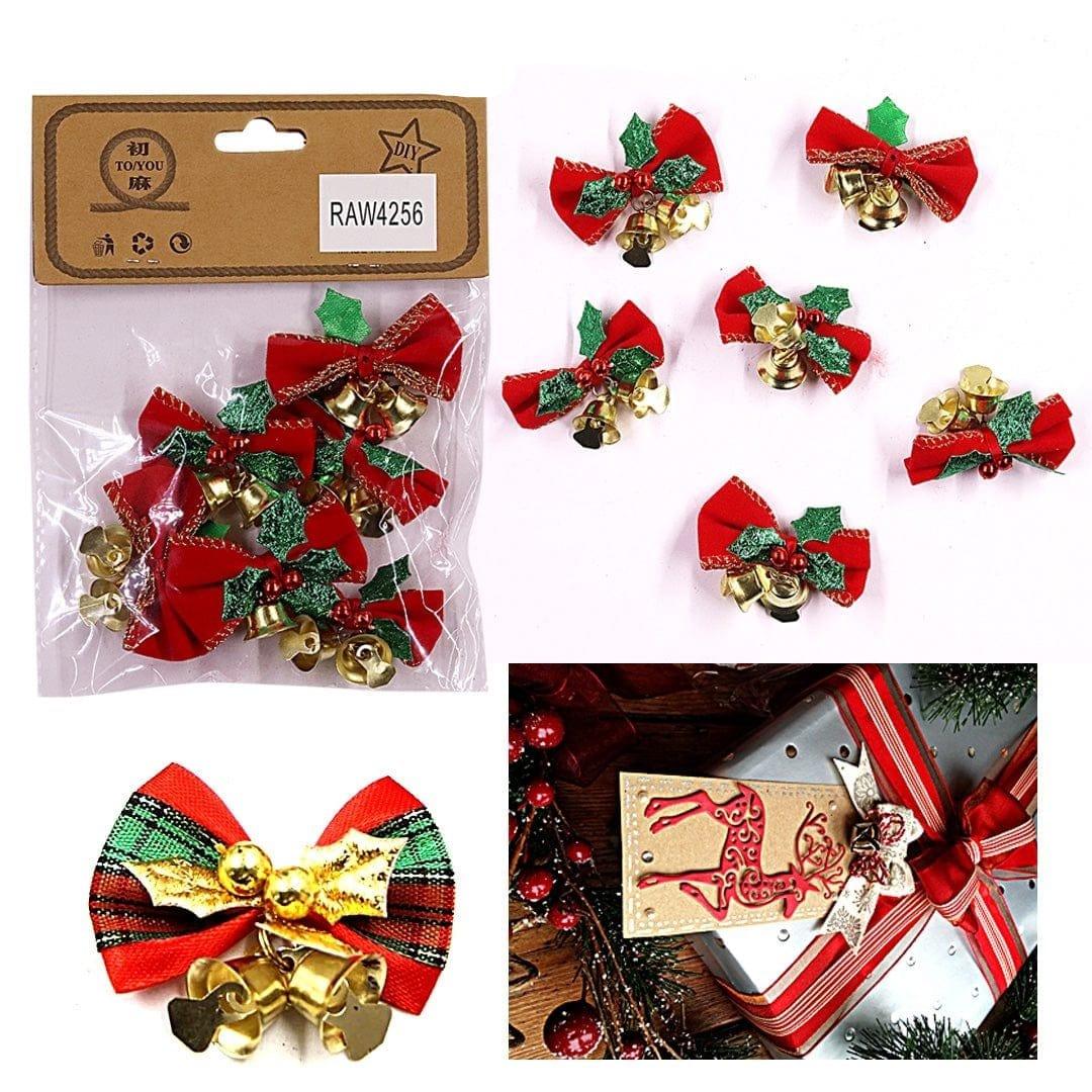 Christmas Decorative Bows – Cute Gift Wrapping & Craft Supplies Pack | Pack of 1 - Image 3