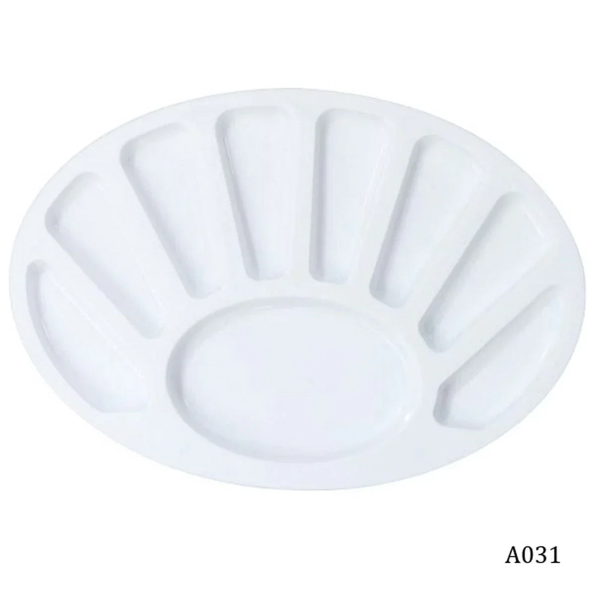 Colour mixing plate Rectangle box (Compartment style)- Open Dish