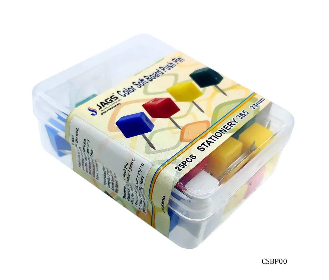 Colour Soft Board Push Pin – Square Shape | 25 Pcs | CSBP00