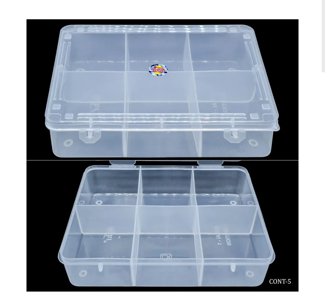 Plastic Container – Mithai Box with 1 Partition | CONT-5 - Image 3