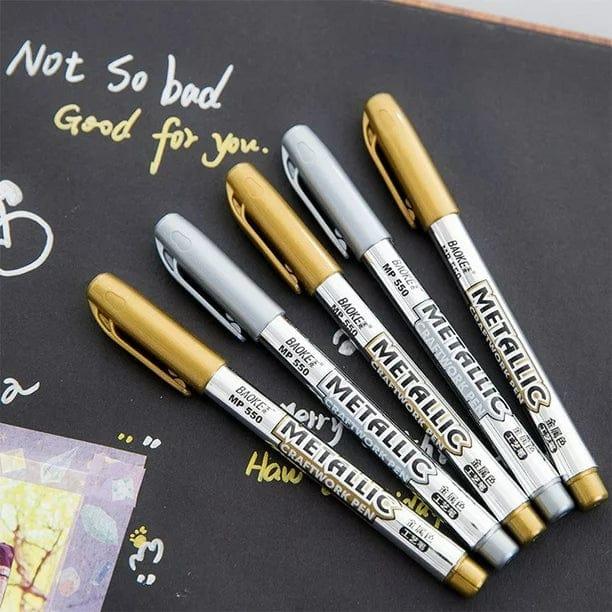 (Buy 1 Get 1 Free)Silver Acrylic Marker – Metallic Paint Pen for Resin Art, DIY & All-Surface Detailing - Image 3