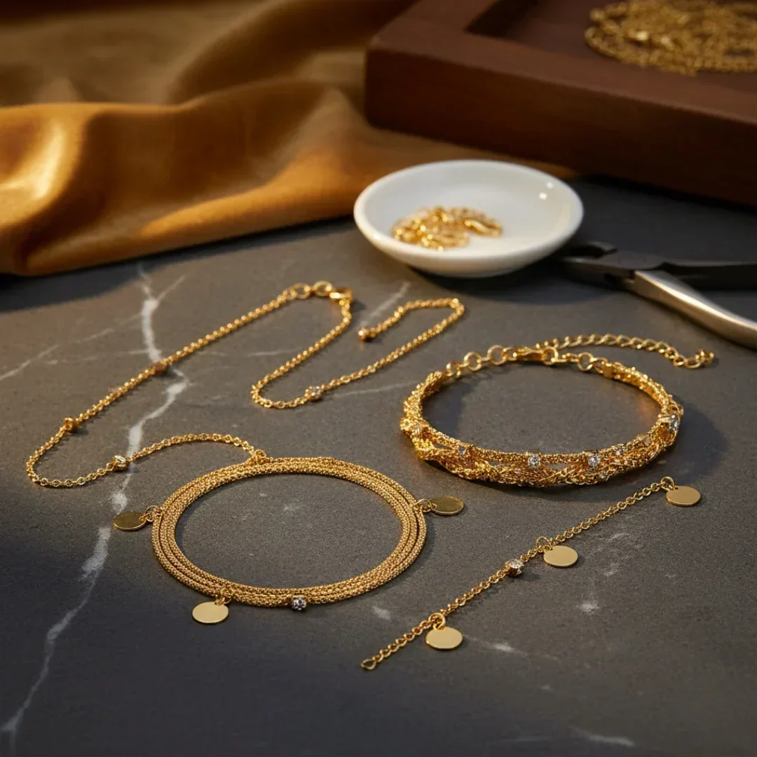 Fine Round Gold Chain 0.8mm-50 Meter Spool for Jewelry (Pack of 1) - Image 4