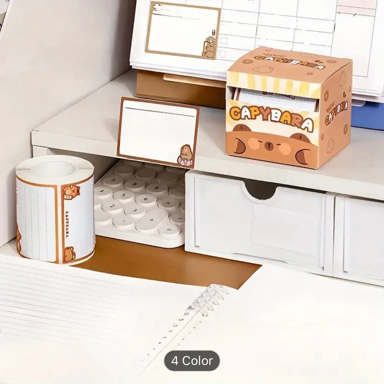 Cute Capybara peel Off sticky notes I Pack of 1 (256 pcs roll ) - Image 6