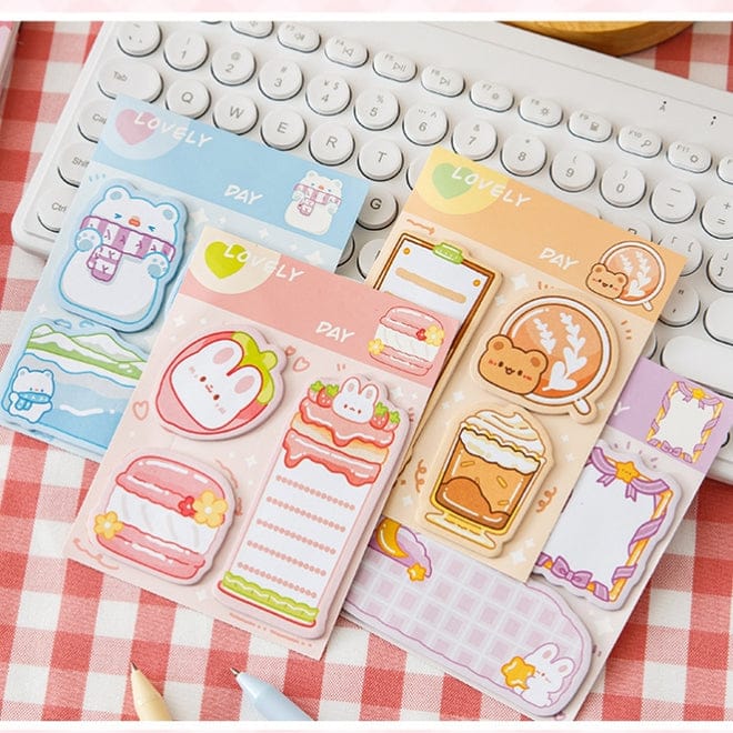 (Buy 1 Get 1  Free ) Cute kawaii sticky notes l Pack of 1 contains 3 designs x20 - Image 7