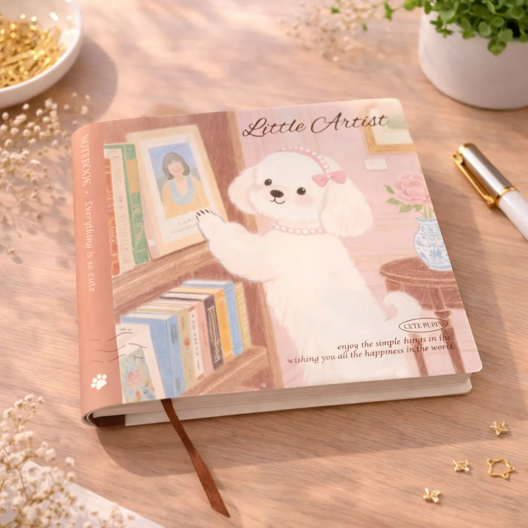 Cute Mini Kawaii Puppy ruled Diary | Kawaii Bear Pocket Journal for Study & Daily l Pack of 1 diary - Image 5