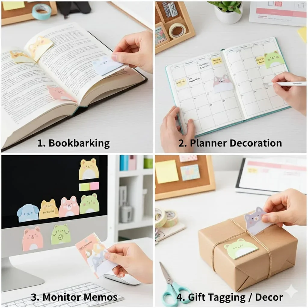Cute Sticky Notes, Korean Designed Post sticks of pastel colours. (Pack of 2 Sticky Notes) - Image 7