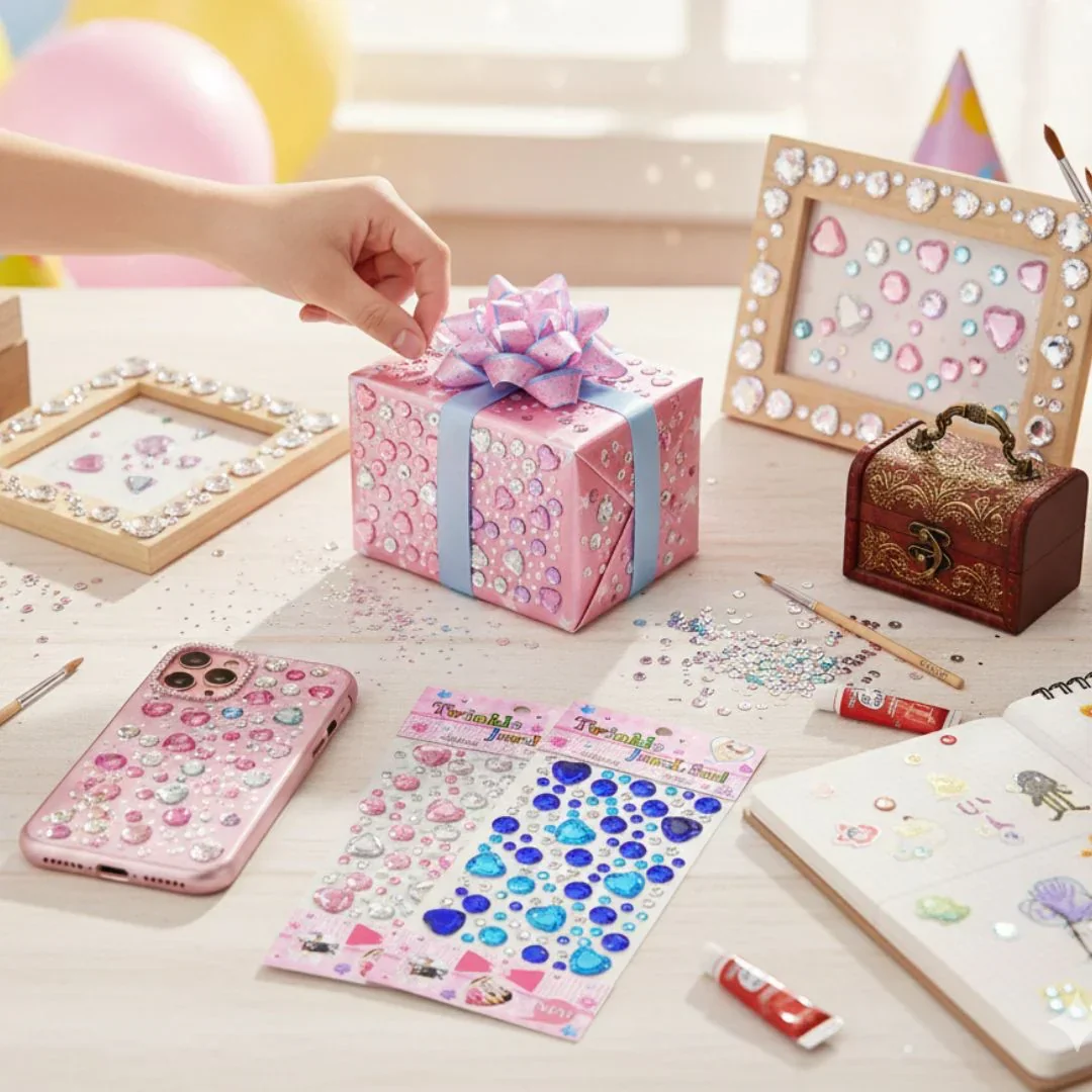 Sparkling Crystal Heart Stickers for Crafts & Decoration - Image 4
