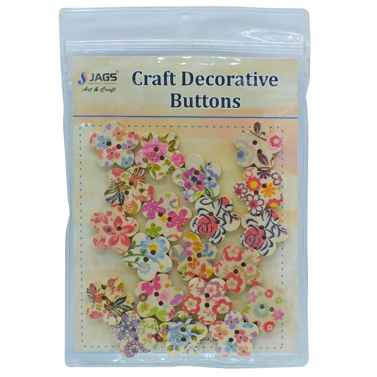Decorative Button Wooden Flower Small 20pcs - Image 4