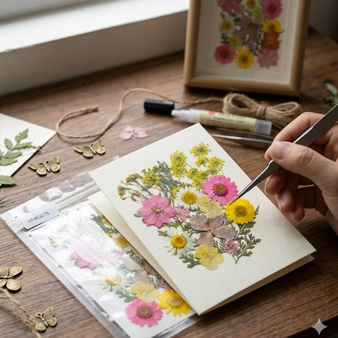 Colorful Pressed Flower Set – DIY Jewelry, Resin & Craft Supplies | Pack of 1 - Image 2