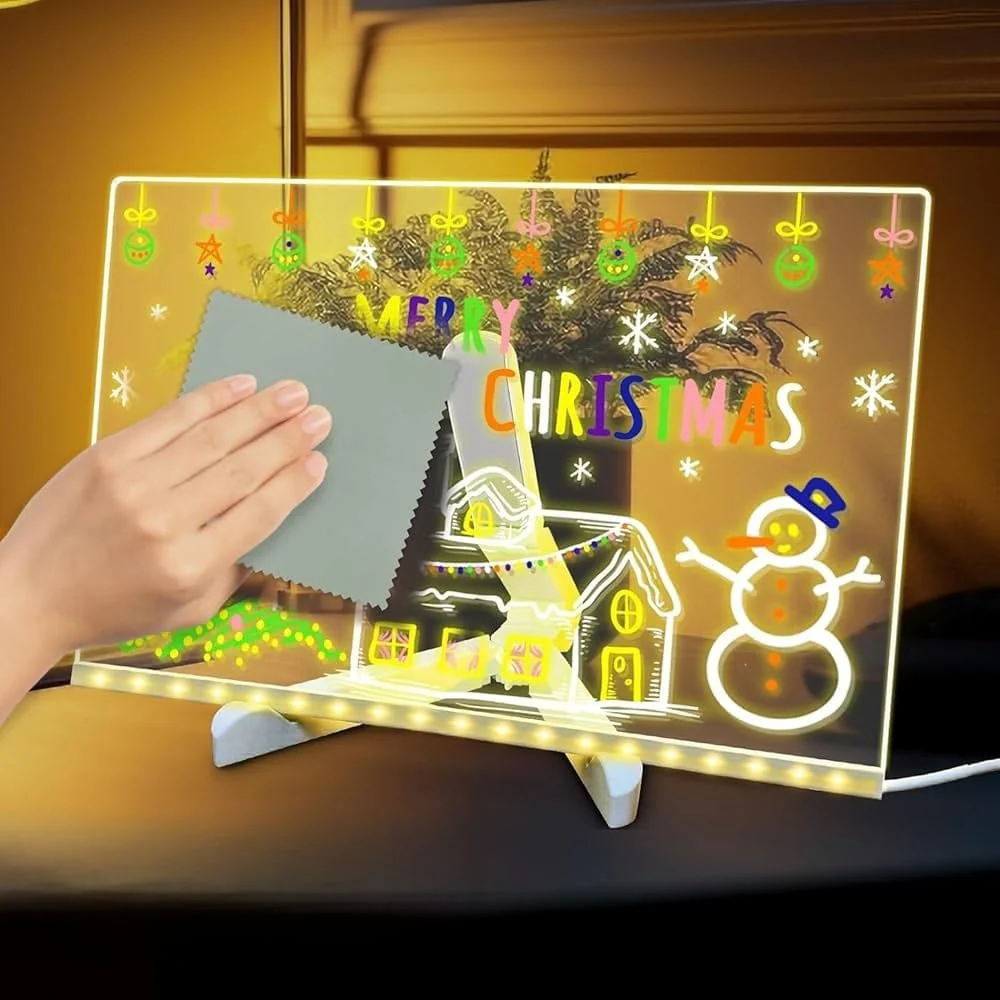 DIY Glow Message Board Lamp | Acrylic LED Night Light l Pack of 1 - Image 3