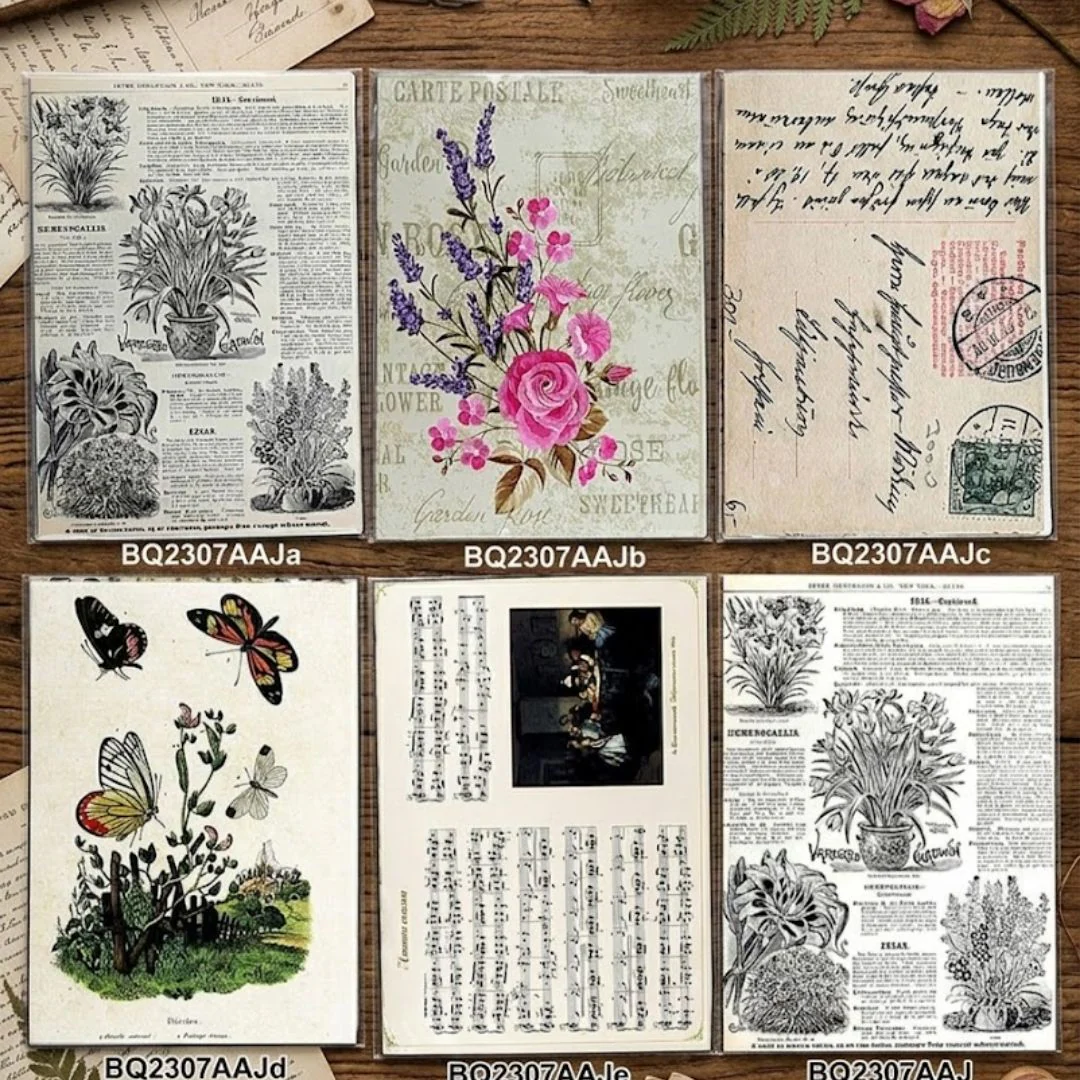 Vintage Paper Journal Stickers – 30PCS Aesthetic Scrapbook & DIY Craft Set |Pack of 1 - Image 3