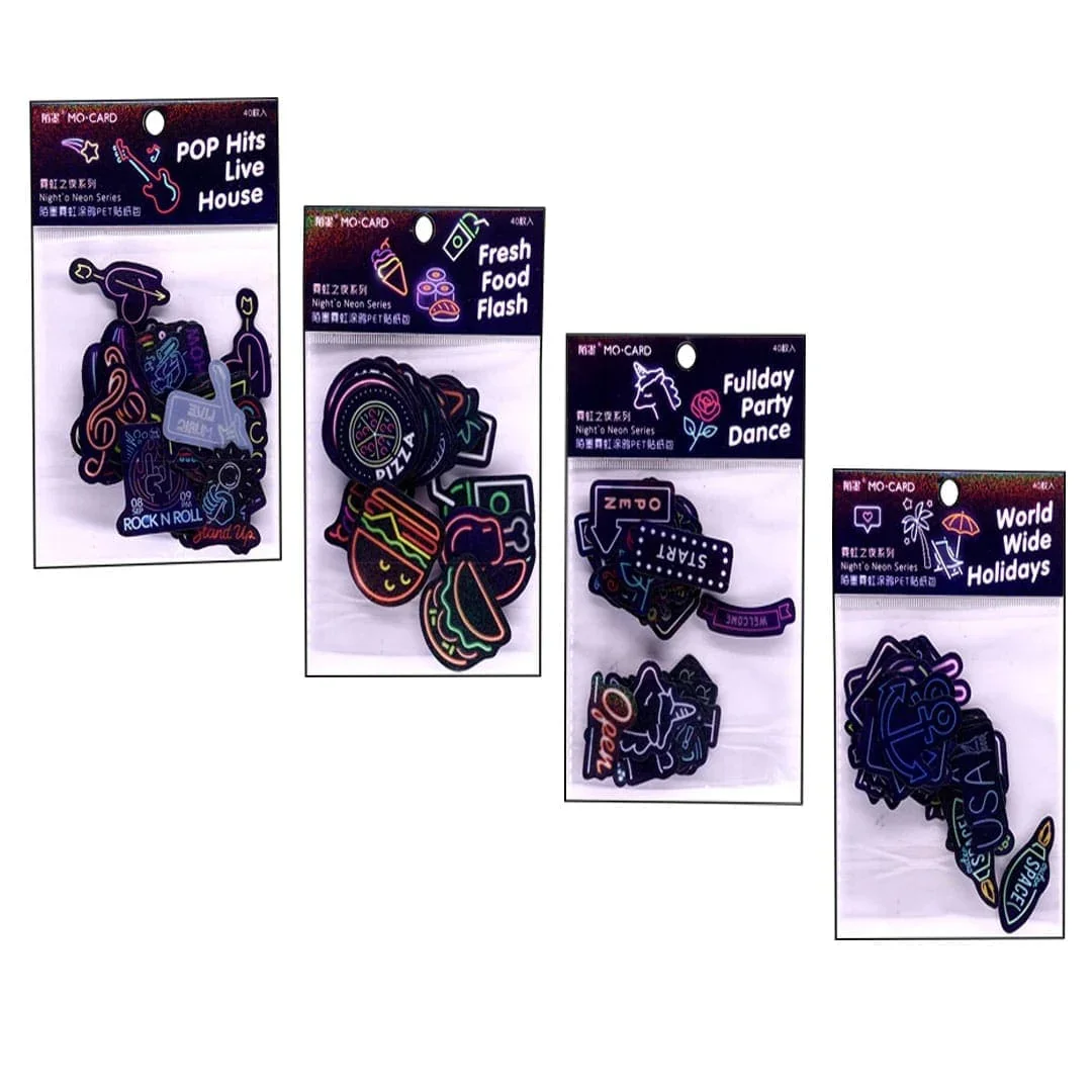 Aesthetic Neon Stickers – Trendy Scrapbooking & Craft Pack | Pack of 1 - Image 4