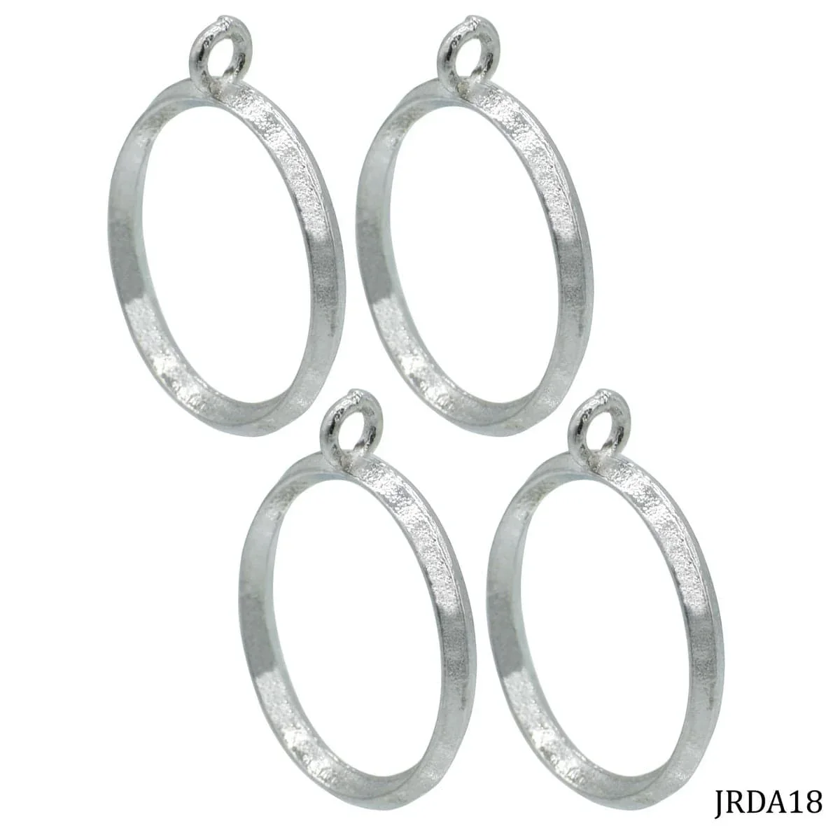 Diy Metal Imitation 4Pc Round Small Silver JRDA18