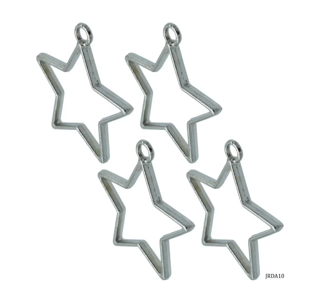 DIY Metal Imitation Stars – 4 Pcs Silver - Image 4