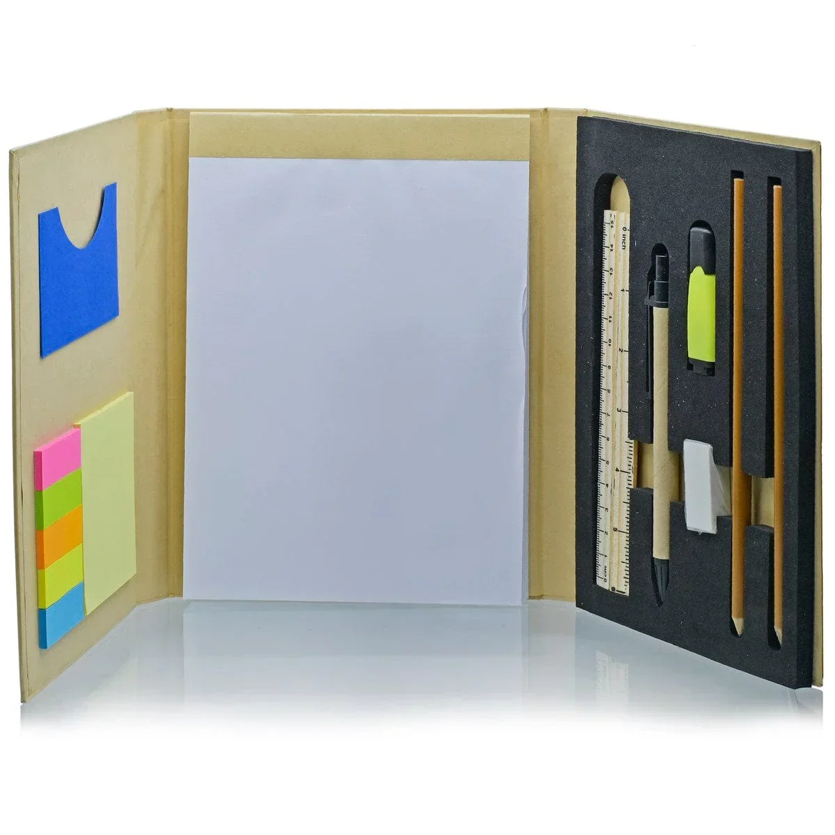 Eco Friendly Three Fold Diary With Elastic M065 - Image 3