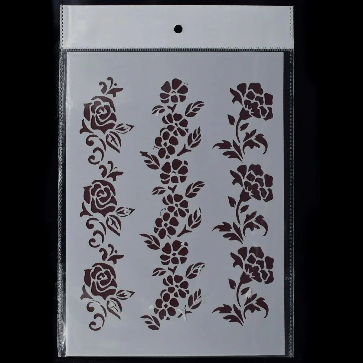Elegant Rose Blooms: Drawing  Plastic A5 size Rose Flower Design for Artistic Expressions Stencil | XL Size | 3+ Designs | - Image 3