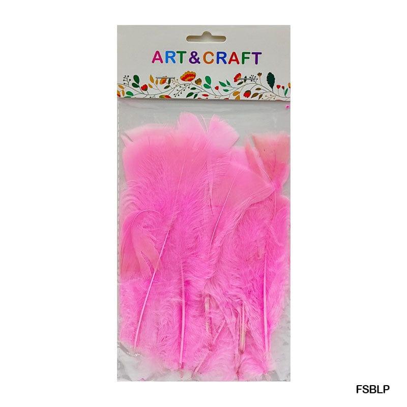 Large Soft Pink Craft Feathers (Pack of 10) - Image 2