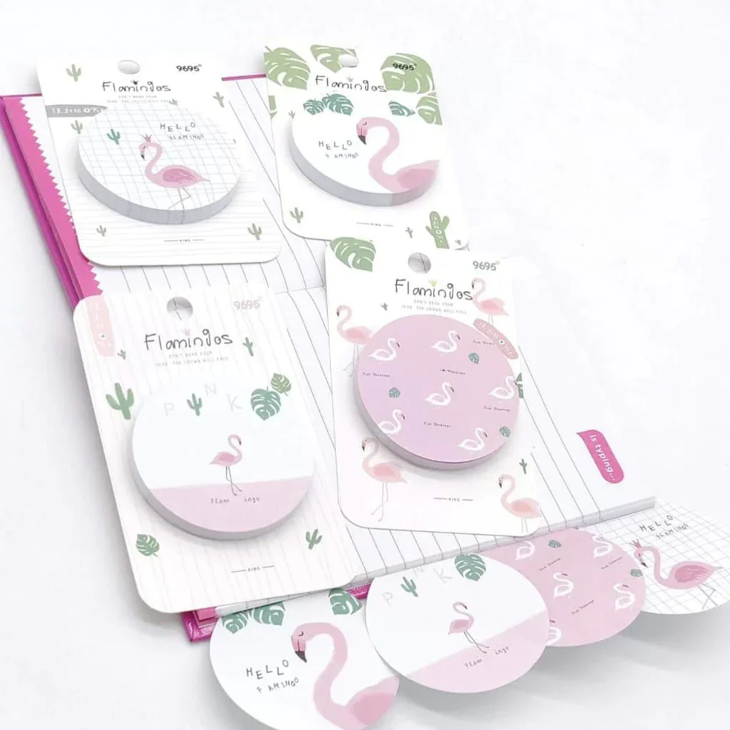 Flamingos Sticky Notes | get organised with sticky Notes | 75 Sheets | Pack Of 1 - Image 3