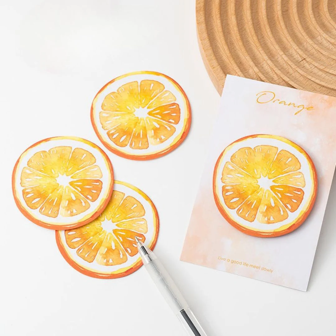 (Buy 1 Get 1 Free ) Cute Fruit sticky Notes (30 Sheets) Pack of 1 - Image 4