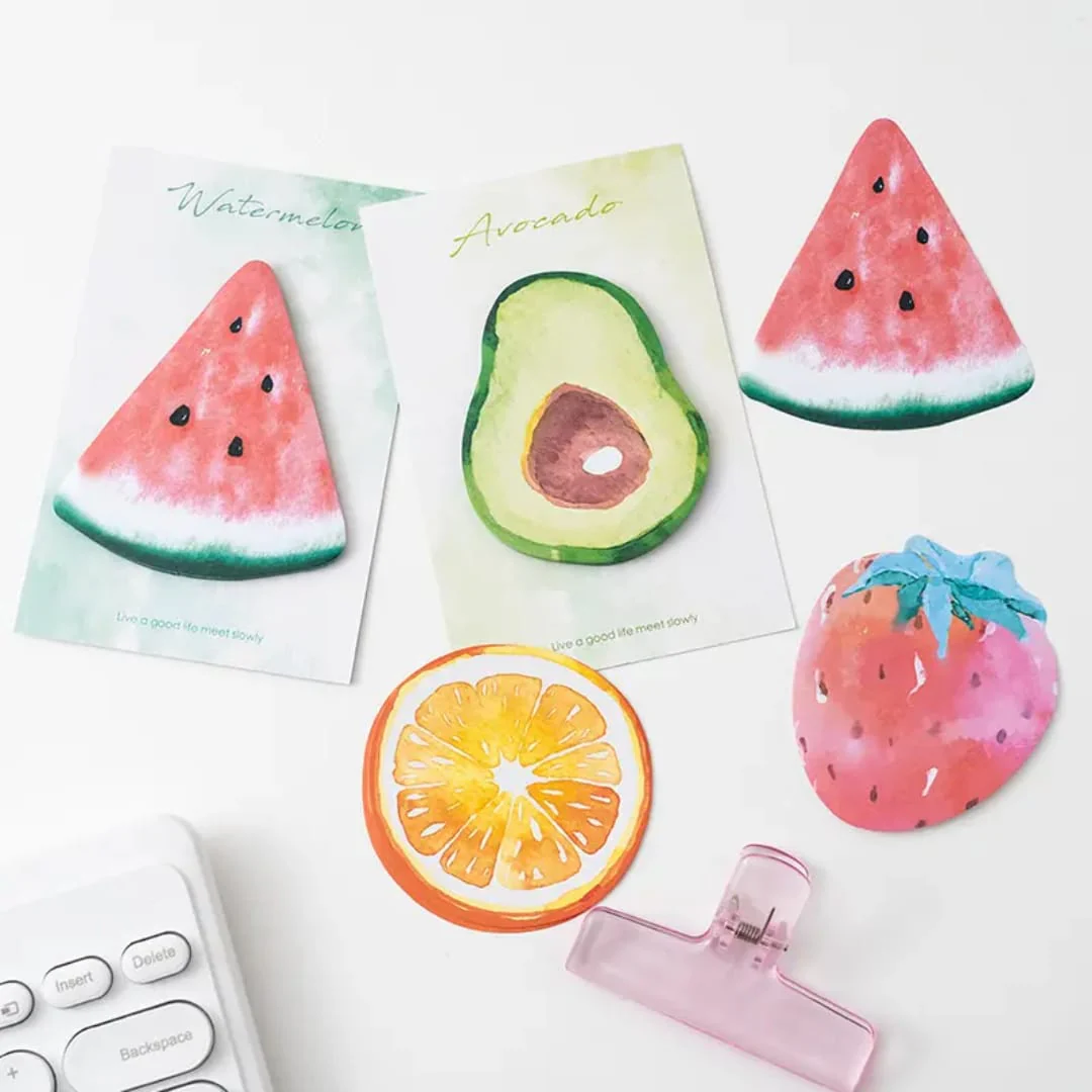 (Buy 1 Get 1 Free ) Cute Fruit sticky Notes (30 Sheets) Pack of 1 - Image 6