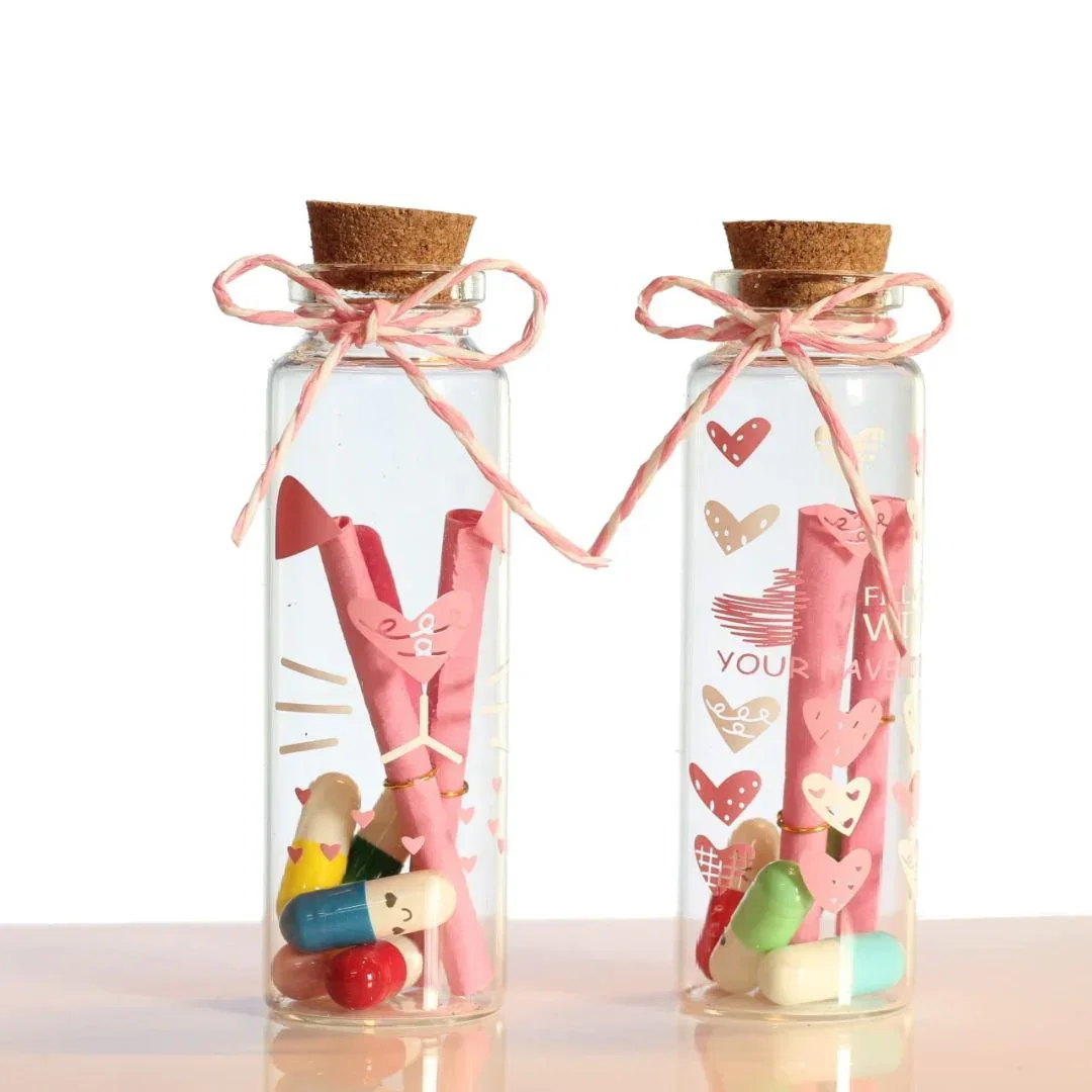 Glass Messages Bottle | Test tube bottle with cork 12 Pcs Set 18*50 50MM - Image 5
