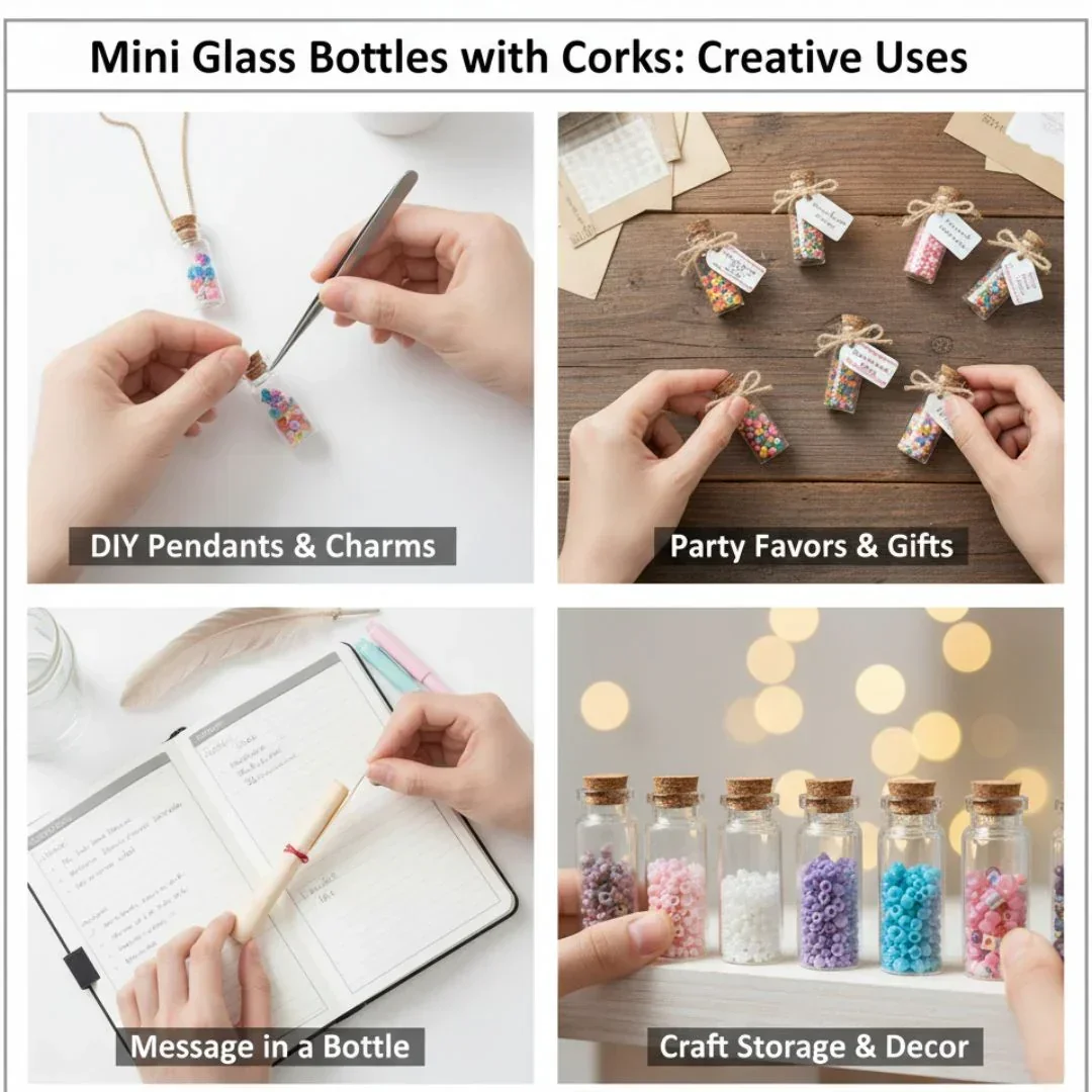 Glass Messages Bottle | Test tube bottle with cork 12 Pcs Set 18*50 50MM - Image 8