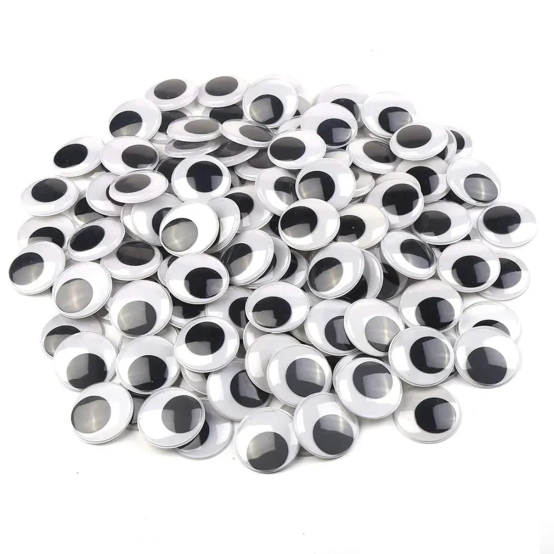 Round Googly Eyes Standard Wiggle Eyes 20mm (20 Pieces) pack of 1 - Image 3