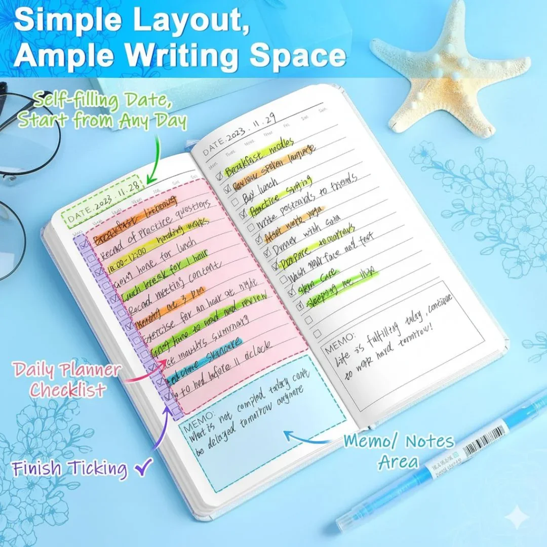 Daily Planner to do list Notepad for self organisation - 192  undated pages for 2026 - Image 5
