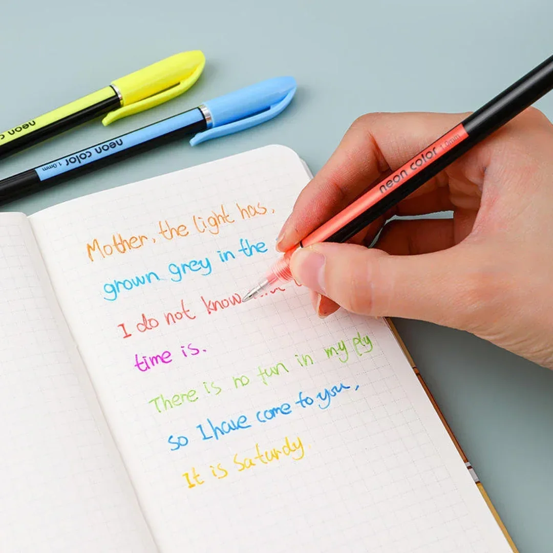 Vibrant Neon Colour Pen Set (36 Pieces) Pack of 1 - Image 4
