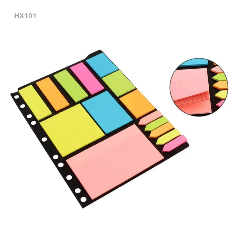 Vibrant Sticky Notes & Page Markers Binder Set for Organization & Creative Use - Image 2