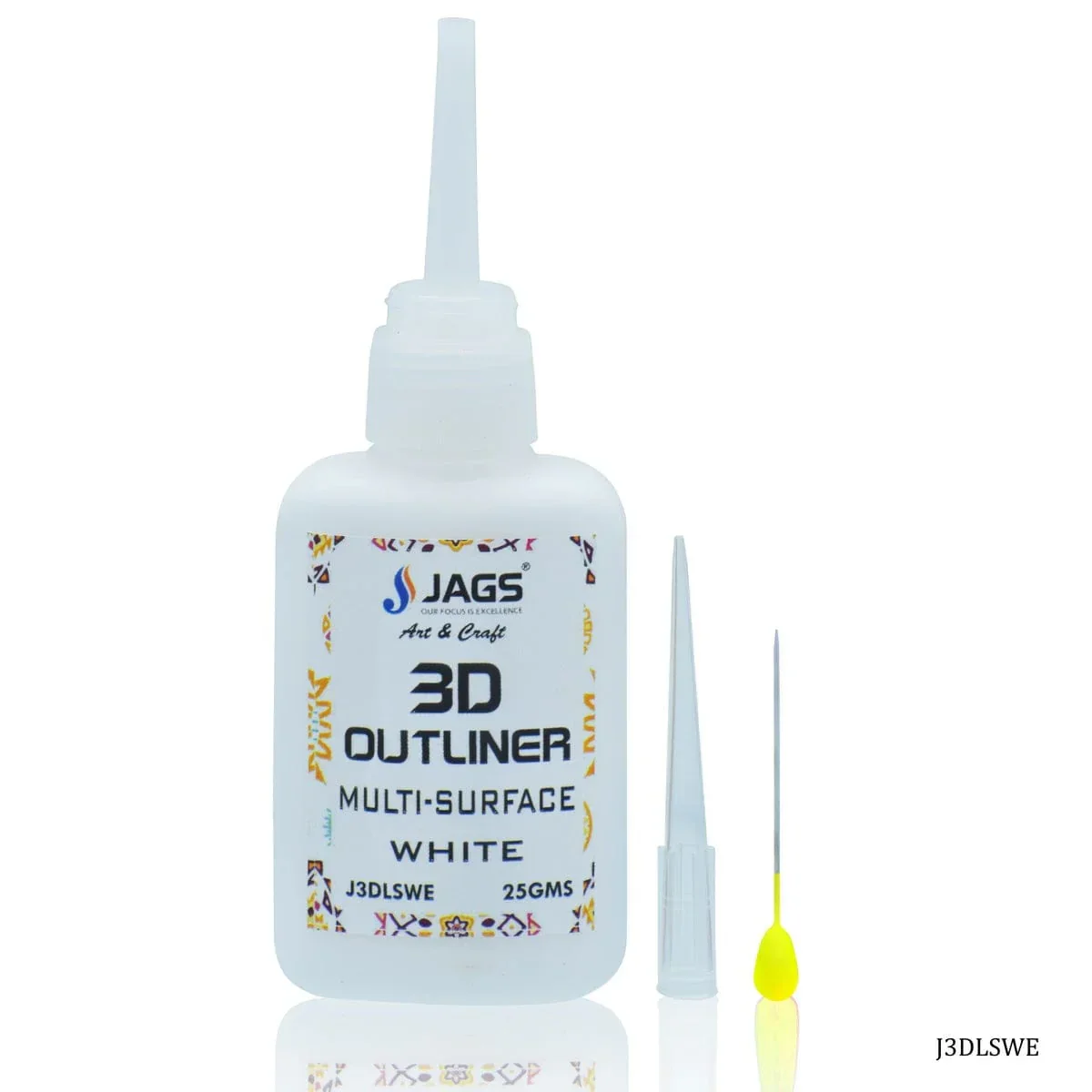 Jags 3D Outliners Multi Surface 25Gm White l Pack of 1