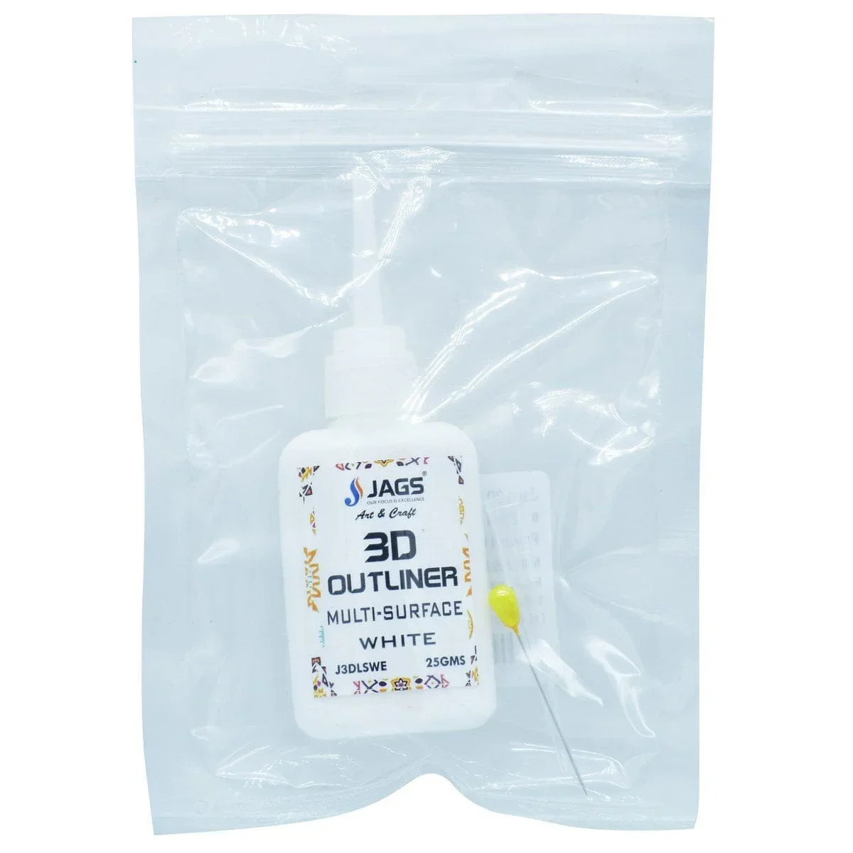 Jags 3D Outliners Multi Surface 25Gm White l Pack of 1 - Image 3