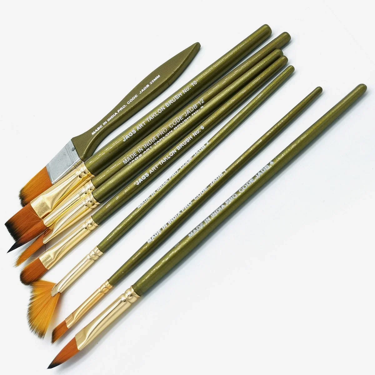 Jags Artist Brushes Synthetic Hair 8pcs Set - Comprehensive Brush Collection for Artistic Excellence - Image 4