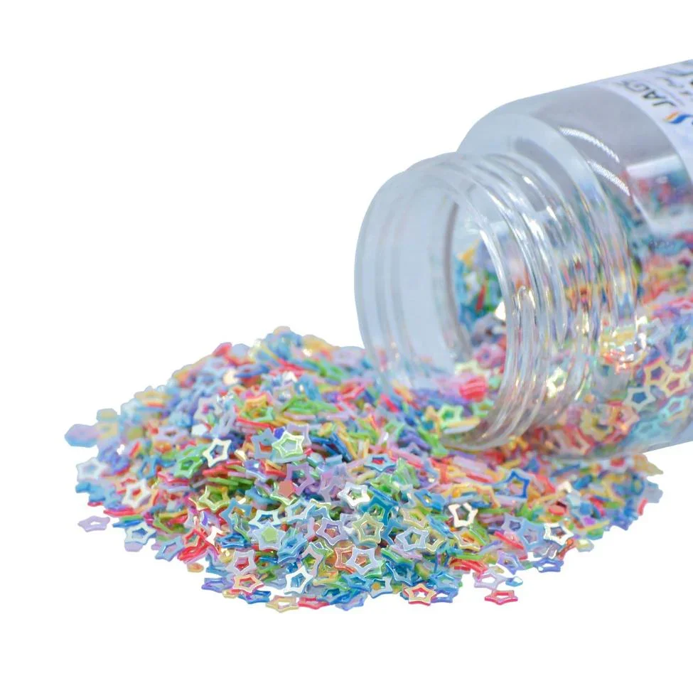 Jags Craft Sequins Multi Colour 20GMS Star 3MM - Image 2