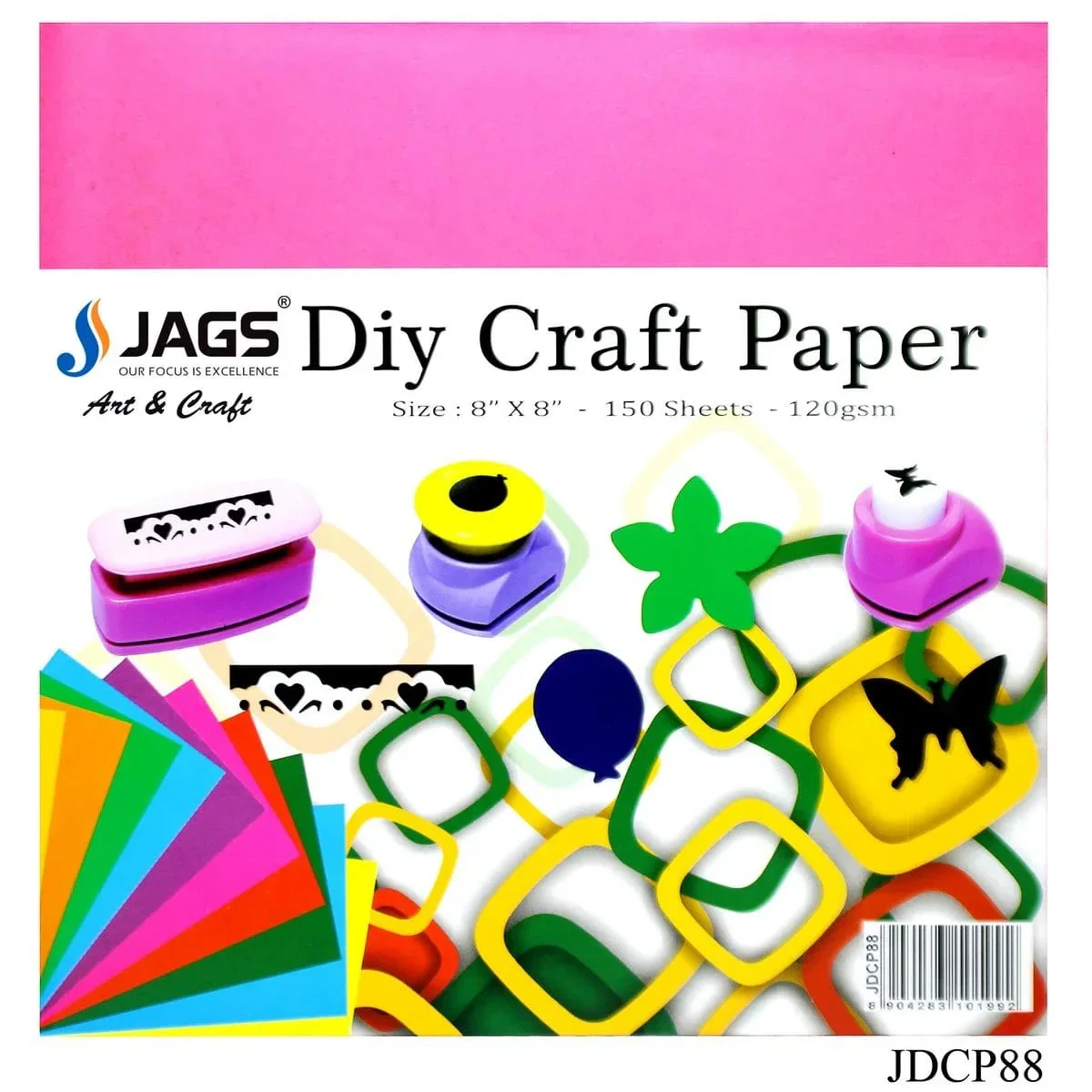 Jags DIY Craft Paper Colour Qube 8x8 JDCP88 - Image 5