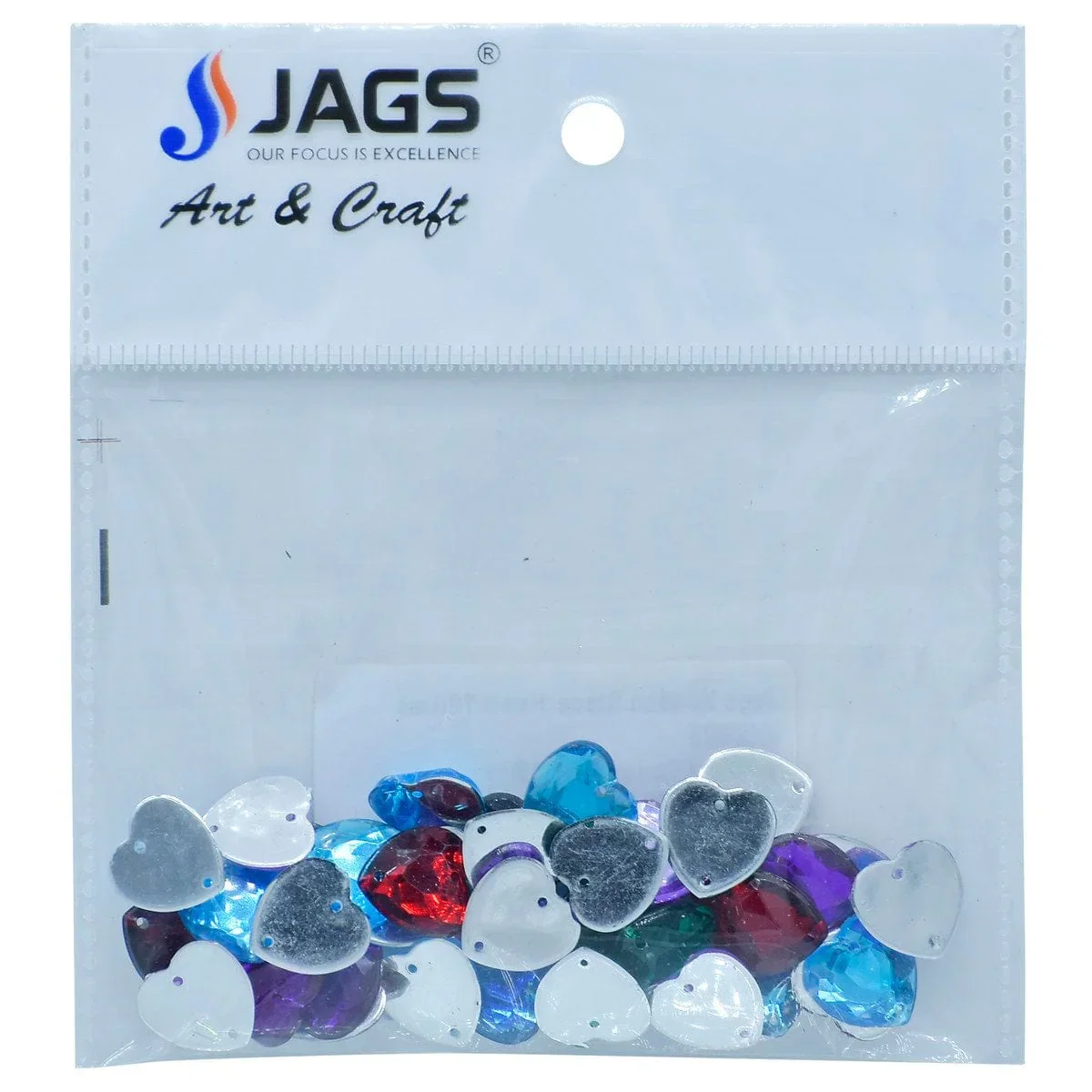 Jags Kundan Stone With Hole Heart 10Gms 12MM JKSR08 - Image 4