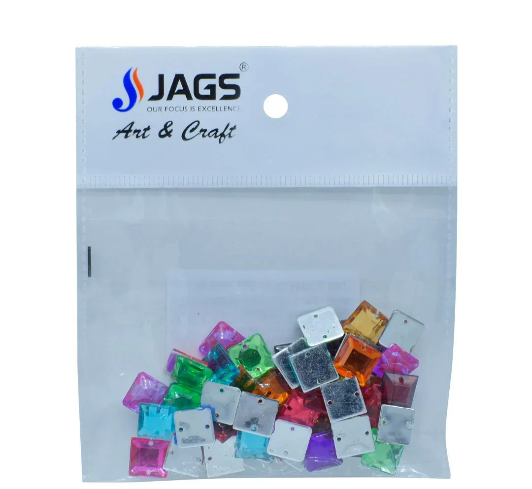 Jags Kundan Stone With Hole Square – 10Gms, 10×10MM (JKSR31) - Image 4