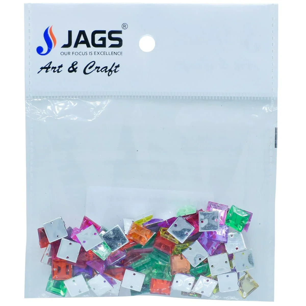 Jags Kundan Stone With Hole Square 10Gms 8X8MM JKSR10 - Image 4