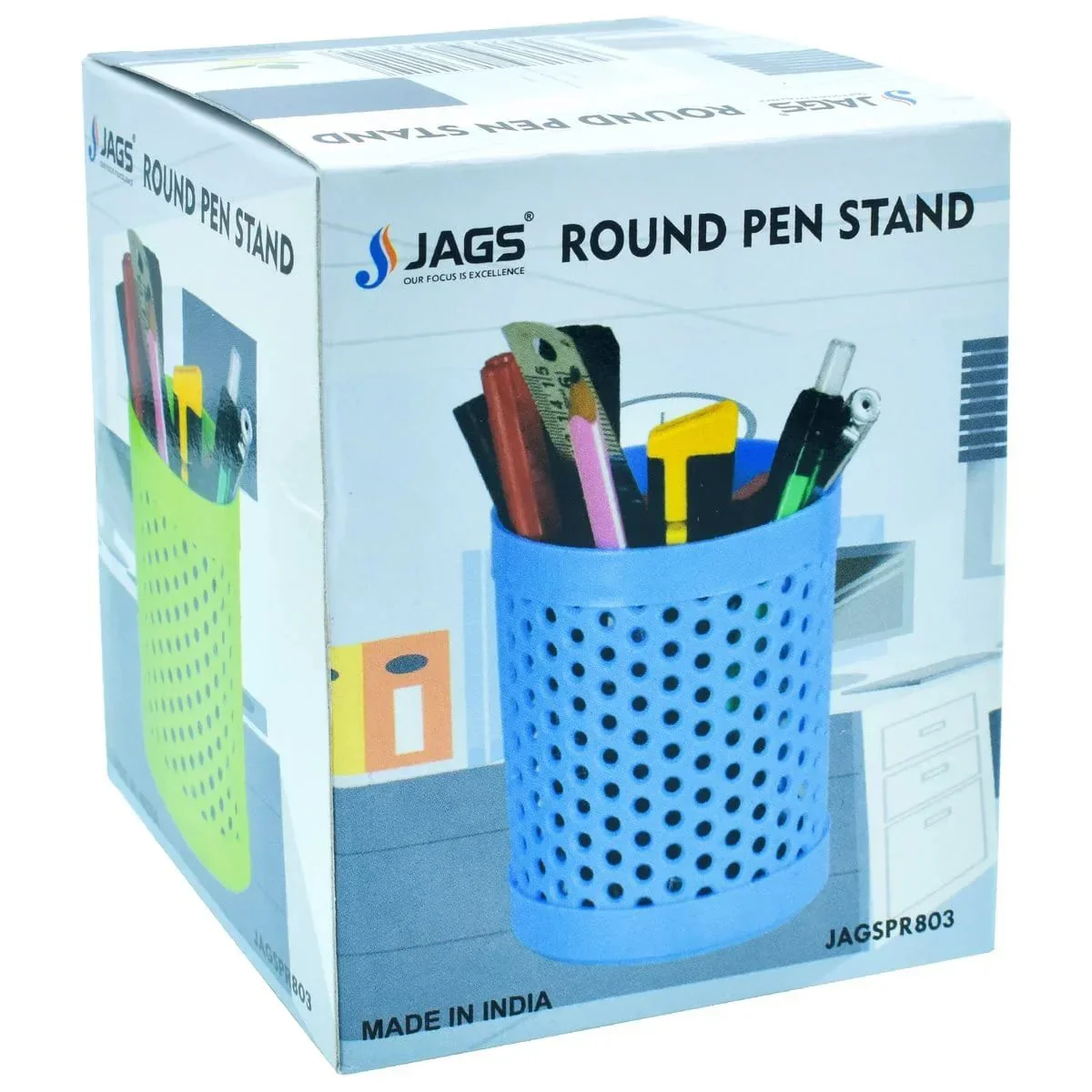 Jags Plastic Pen Stand Round JAGSPR803 - Image 3
