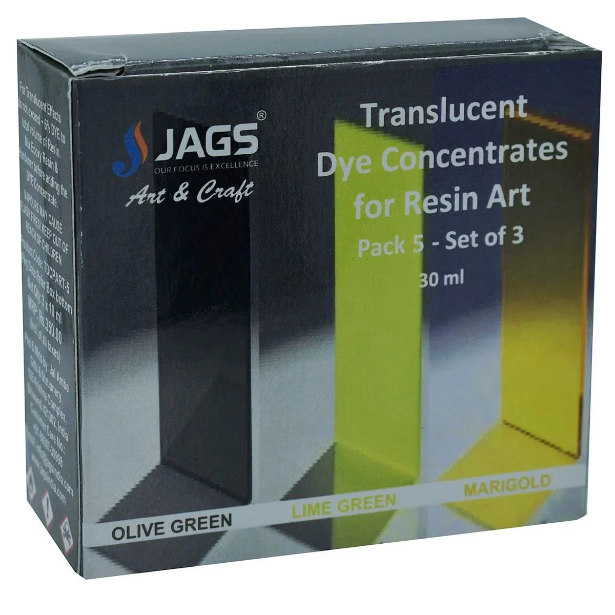Jags Resin Ink Colours Transparent Effect Set Of 3Ps TDCPART-5 - Image 3