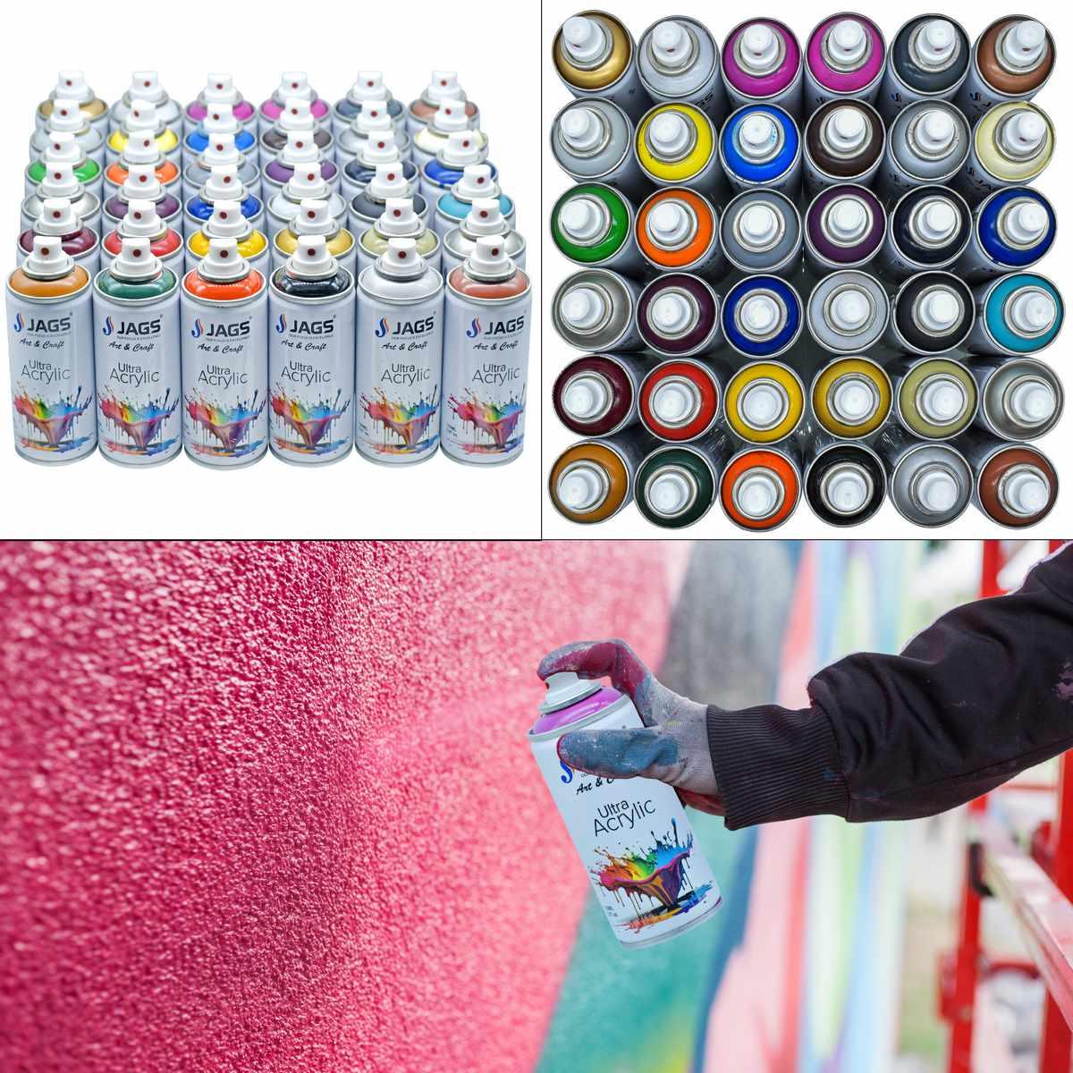 Jags Spray Ultra Acrylic 150ml Lemon Yellow 1018 - Image 4