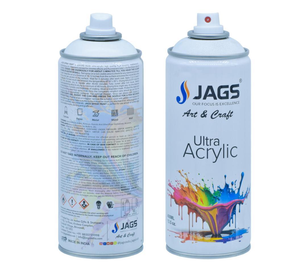 Jags Spray Ultra Acrylic – 400ml – White Matt - Image 3