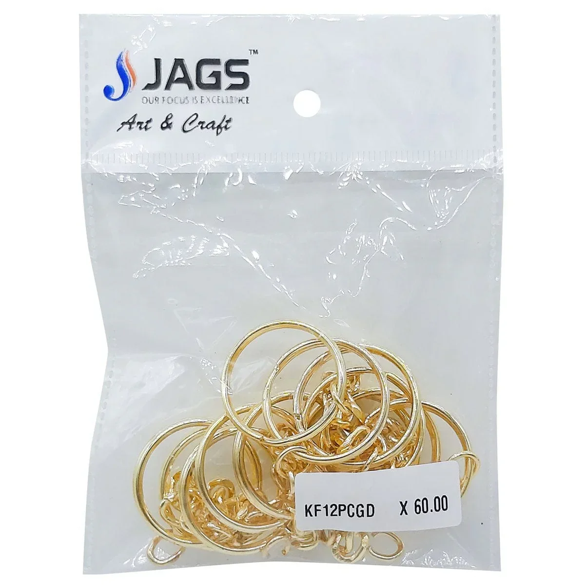 12 Piece Golden keychain ring with ring - Image 7