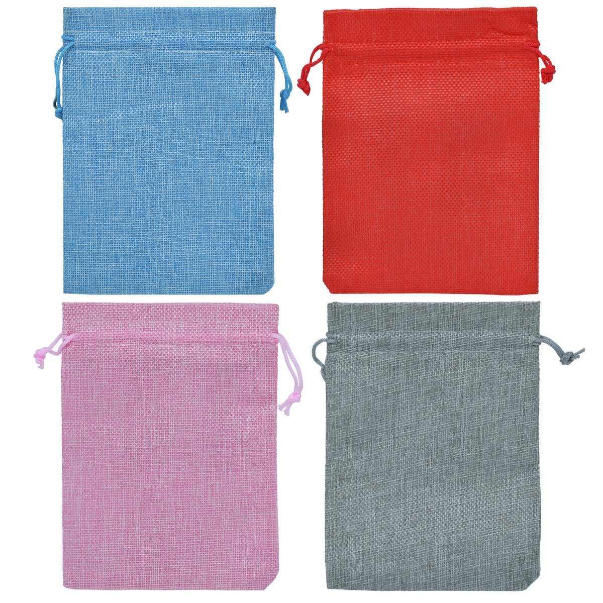 jute pouch assorted colour size 13X18 CM Pack of 50 Pcs - Image 2