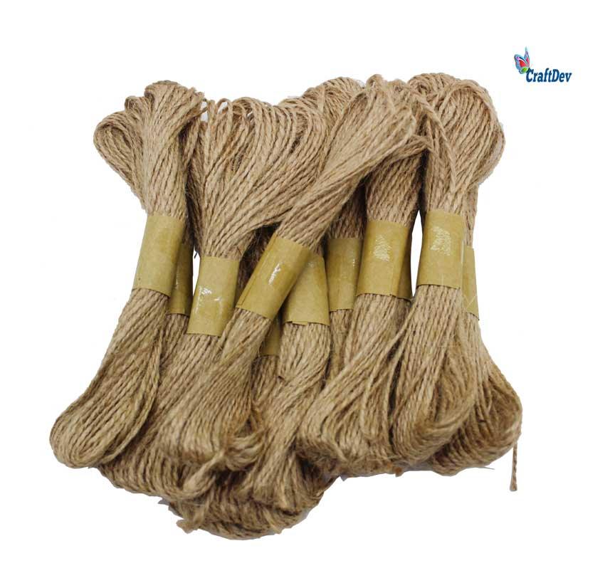 Plain Jute Thread Set | 12 Pieces for Craft & DIY - Image 2